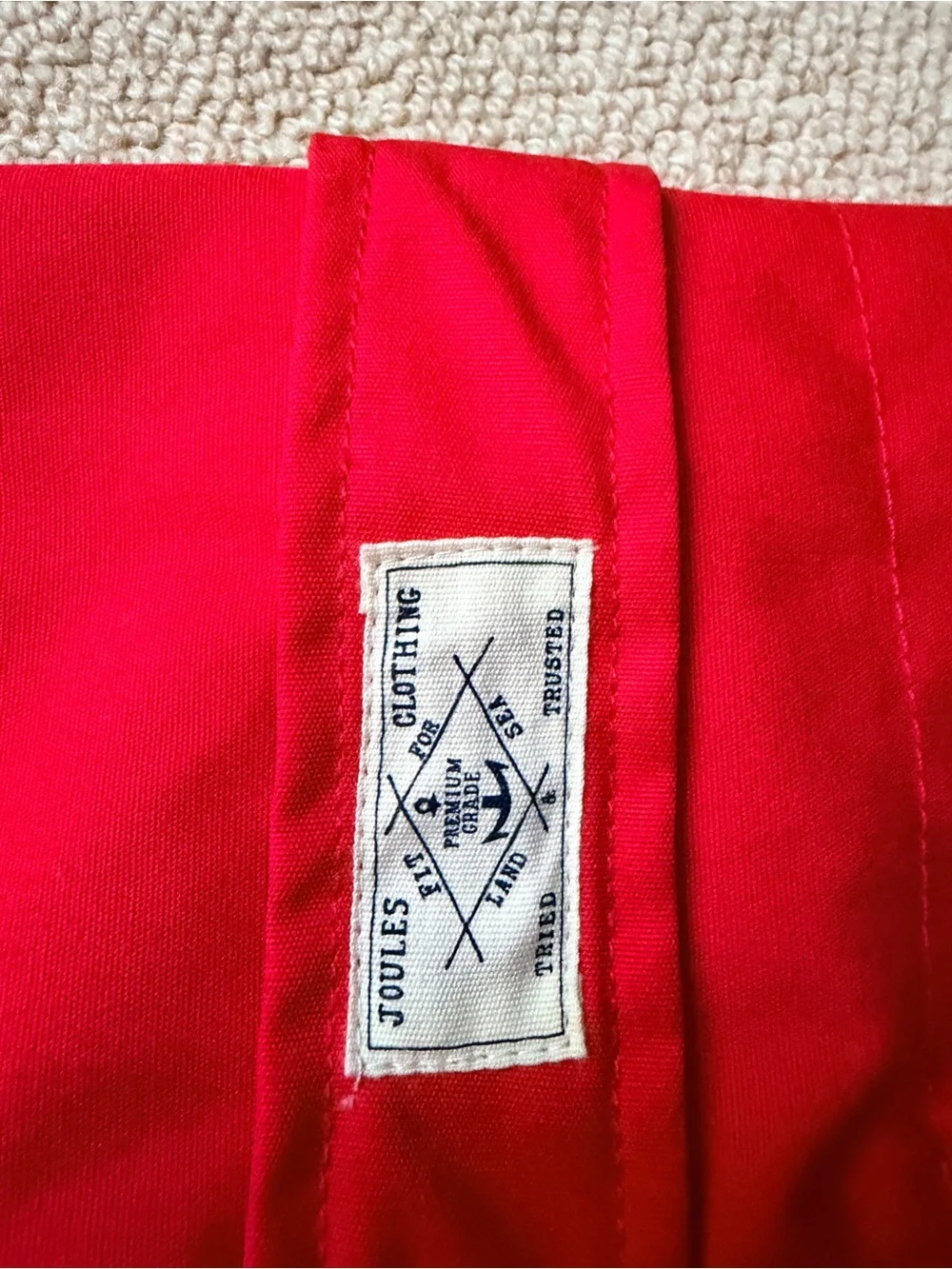 Joules Coast Right As Rain Jacket Women US 6 Red Waterproof Hooded NWT